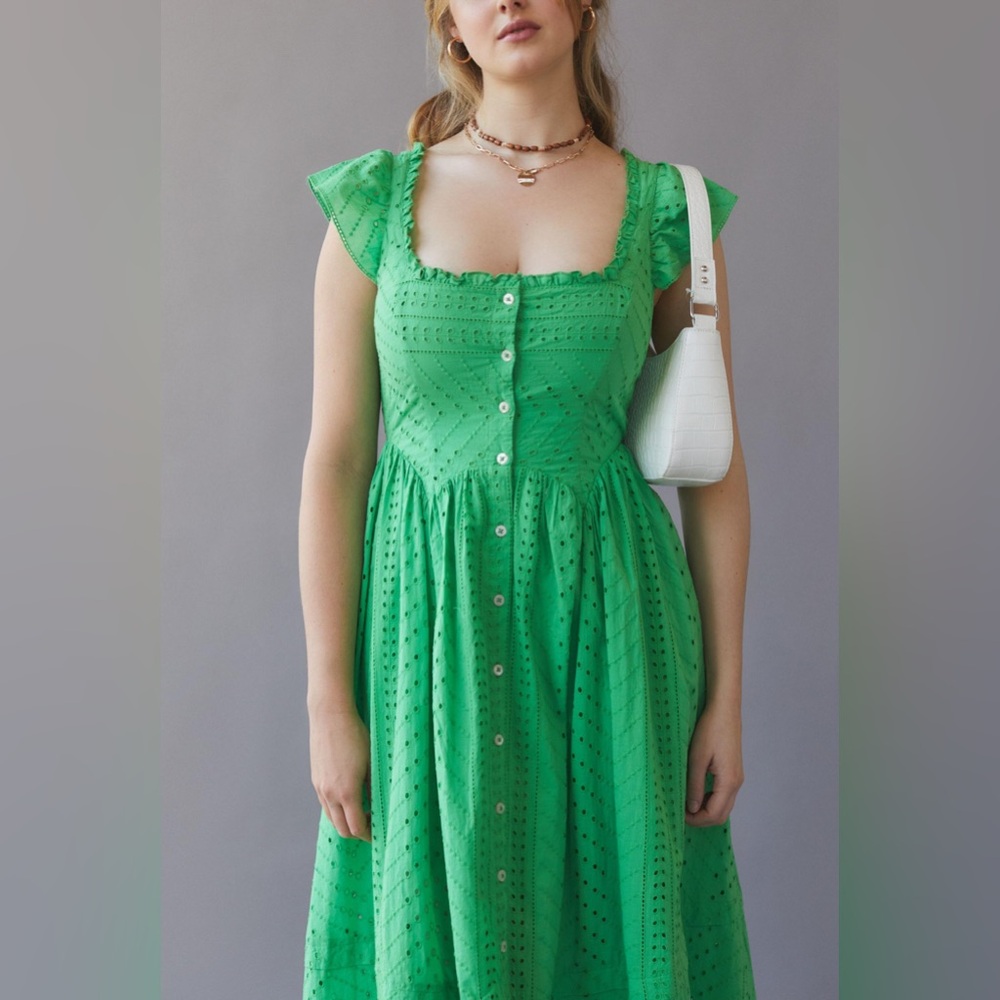 Fiona Eyelet Midi Dress